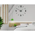 3D nalepovací hodiny Will šedo-černé