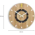 Dřevěné nástěnné hodiny Atena 33 cm žluté/bílé