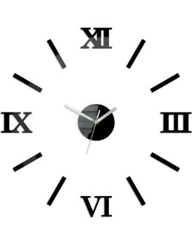 Nástěnné samolepící hodiny Numero 49 cm černé