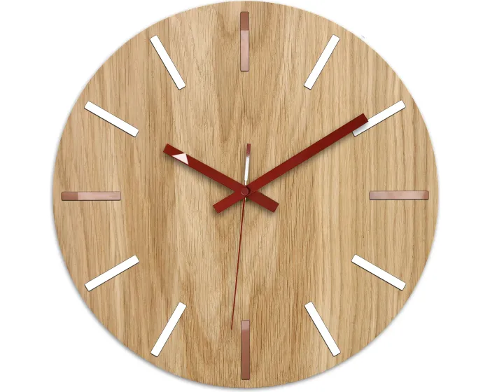 Nástěnné hodiny Wood Solo hnědé