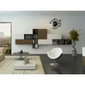 3D nalepovací hodiny Rings černé