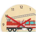 Dětské nástěnné hodiny Ami Hasičské auto 30 cm vícebarevné