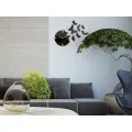 Nástěnné samolepící hodiny Motýl 28 cm černé