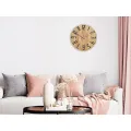 Dřevěné nástěnné hodiny Slim 33 cm černé/růžové/hnědé