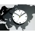 3D nalepovací hodiny Continents wenge