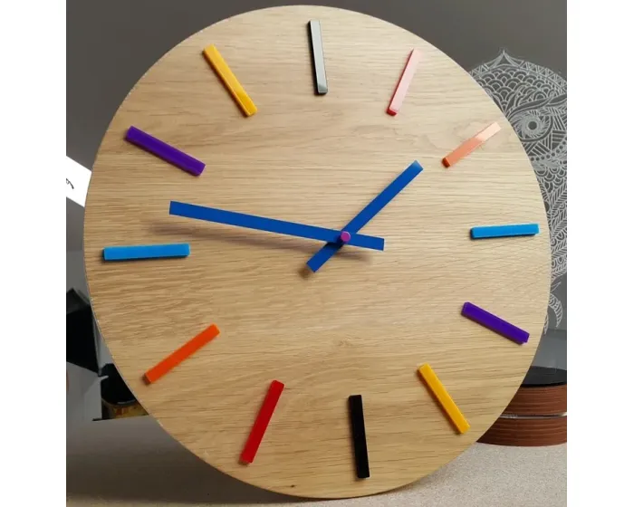 Nástěnné hodiny Colorfull hnědé