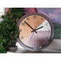 Dřevěné nástěnné hodiny Paris 33 cm fialové/černé
