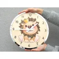 Dětské nástěnné hodiny Mirro Lev 30 cm vícebarevné