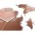 3D nalepovací hodiny Butterflies meděné