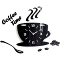 Nástěnné hodiny Coffee černé