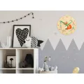 Dětské nástěnné hodiny Ami Liška s květy 30 cm vícebarevné