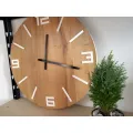 Dřevěné nástěnné hodiny Arabic 50 cm hnědé/bílé