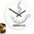 Nástěnné hodiny Coffe Time bílé