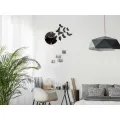 Nástěnné samolepící hodiny Motýl 28 cm černé