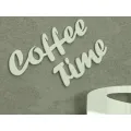 Nástěnné hodiny Coffee bílé