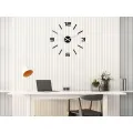 Nástěnné samolepící hodiny Arabic 50 cm černé/stříbrné