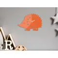 Nástěnné hodiny Ježek 34 cm oranžový