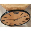 Dřevěné nástěnné hodiny Arabik 50 cm dub přírodní/černé