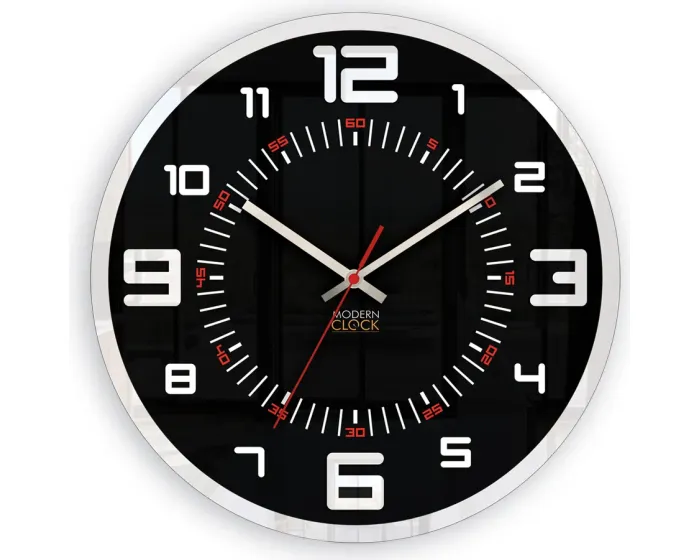Nástěnné hodiny Orion 30 cm černé/bílé