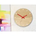Nástěnné hodiny Solo Wood hnědo-červené