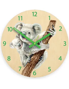 Dětské nástěnné hodiny Ami Koala 30 cm vícebarevné