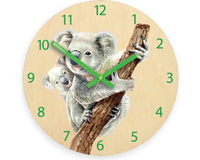 Dětské nástěnné hodiny Ami Koala 30 cm vícebarevné
