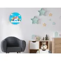 Dětské nástěnné hodiny Jednorožec 30 cm vícebarevné