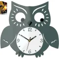Nástěnné hodiny Owl šedé