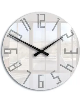 Nástěnné hodiny Slim 59 cm bílé/šedé