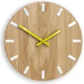 Nástěnné hodiny Simple Oak hnědo-žluté
