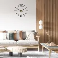 Nástěnné samolepící hodiny Forest 60 cm černé