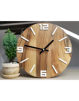 Hodiny Arabic Wood hnědo-černé