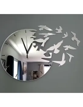 3D nalepovací hodiny Swallows zlaté