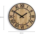 Dřevěné nástěnné hodiny Artur 33 cm dub přírodní/černé