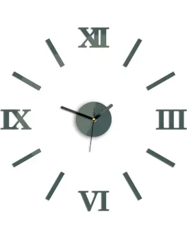 Nástěnné samolepící hodiny Numero 49 cm šedé