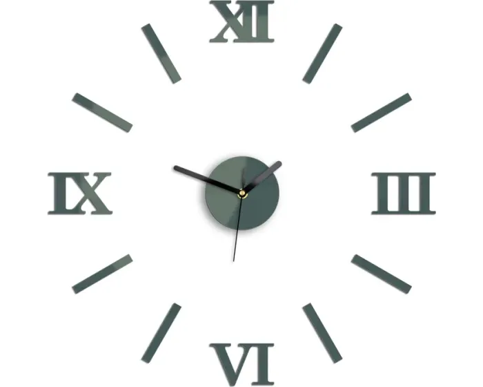 Nástěnné samolepící hodiny Numero 49 cm šedé