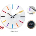 Nástěnné hodiny Colorfull 32 cm bílé/barevné