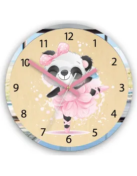 Dětské nástěnné hodiny Mirro Panda 30 cm vícebarevné