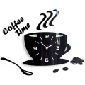Nástěnné hodiny Coffee černé