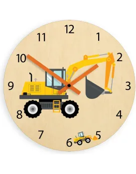 Dětské nástěnné hodiny Ami Bagr 30 cm vícebarevné