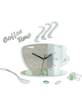 Nástěnné hodiny Coffe 33 cm zrcadlové