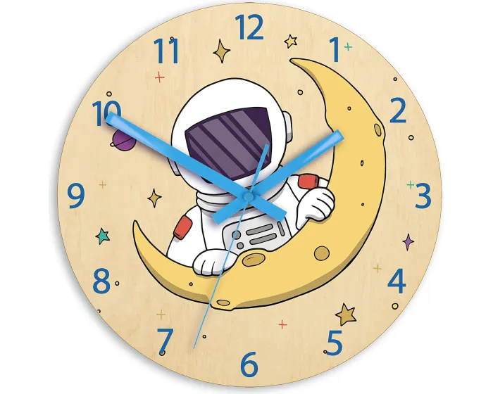 Dětské nástěnné hodiny Ami Astronaut 30 cm vícebarevné