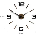 3D nalepovací hodiny Reden černo-měděné