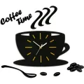 Nástěnné hodiny Satin cup černo-žluté