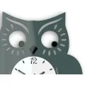 Nástěnné hodiny Owl šedé