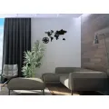 Nástěnné samolepící hodiny World 77 cm černé