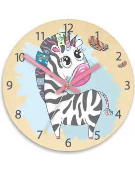 Dětské nástěnné hodiny Ami Zebra 30 cm vícebarevné II
