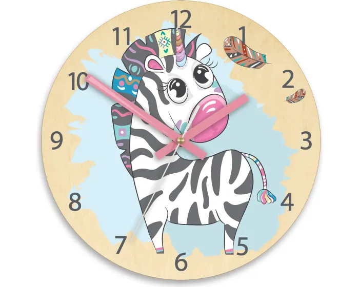 Dětské nástěnné hodiny Ami Zebra 30 cm vícebarevné II