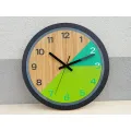 Dřevěné nástěnné hodiny Paris 33 cm zelené/černé