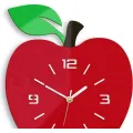 Nástěnné hodiny Apple červené